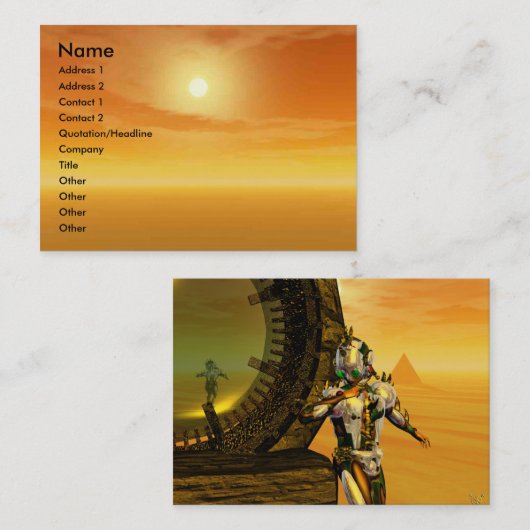 TITAN IM WÜSTE DER HYPERION / Spiegelungen Visitenkarte (Vorne/Hinten)