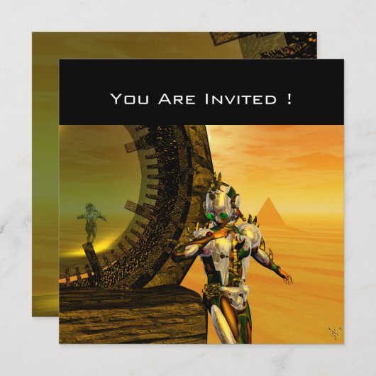 TITAN IM WÜSTEN DER HYPERION EINLADUNG (Vorne/Hinten)