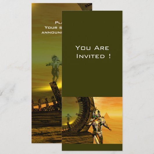 TITAN IM WÜSTEN DER HYPERION EINLADUNG (Vorne/Hinten)