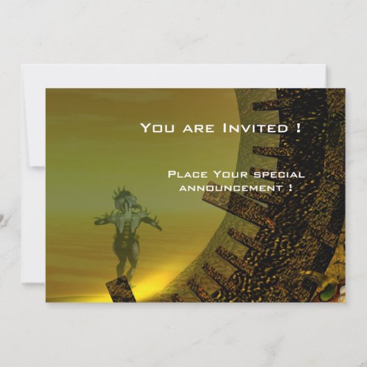 TITAN IM WÜSTEN DER HYPERION EINLADUNG (Rückseite)