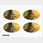 TITAN IM WÜSTEN DER HYPERION OVALER AUFKLEBER (Blatt)