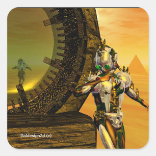 TITAN IM WÜSTEN DER HYPERION QUADRATISCHER AUFKLEBER