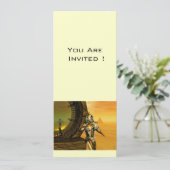 TITAN IM WÜSTEN VON HYPERION, gold-metallisch Einladung (Stehend Vorderseite)