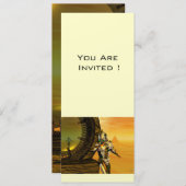 TITAN IM WÜSTEN VON HYPERION, gold-metallisch Einladung (Vorne/Hinten)