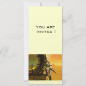 TITAN IM WÜSTEN VON HYPERION, gold-metallisch Einladung (Vorderseite)