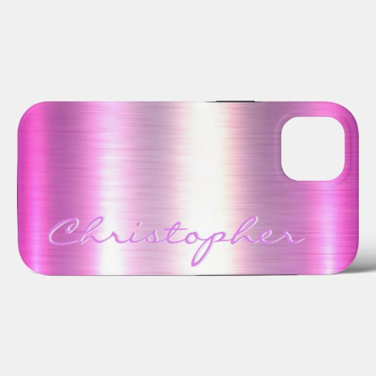 Titan lila und Silber Edelstahlmetall Case-Mate iPhone Hülle (Rückseite (Horizontal))