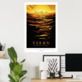 Titan Moon of Saturn Urlaub Werbung Weltraumtouris Poster (Heimbüro)