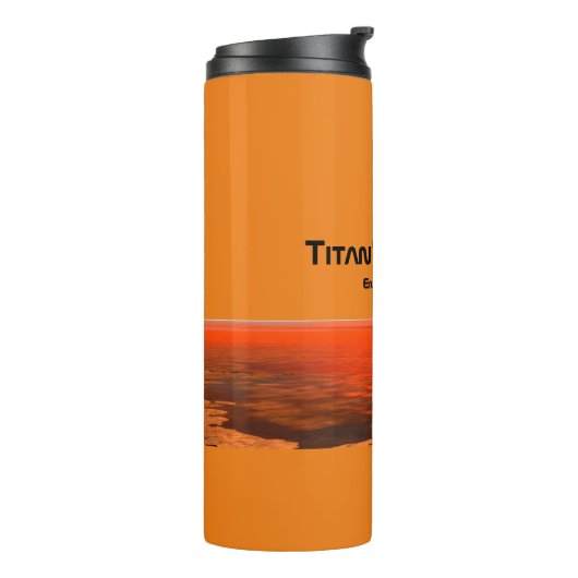 Titan-Oberfläche (weiß mit Gold-Trim) Thermosbecher (Nach links gedreht)