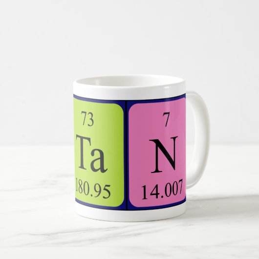 Titan Periodenname Tasse (VorderseiteRechts)