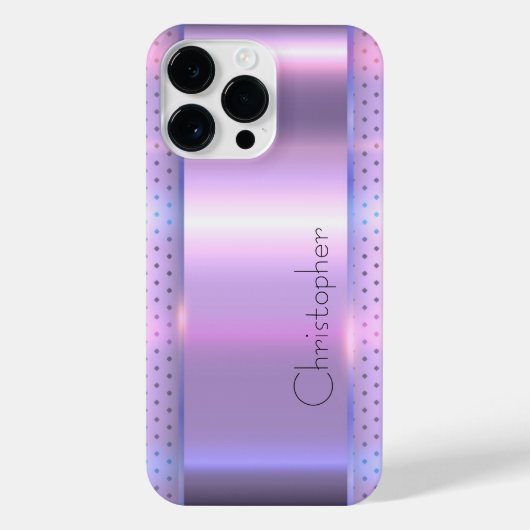 Titan Pink Silber Edelstahl-Druck iPhone Hülle (Rückseite)