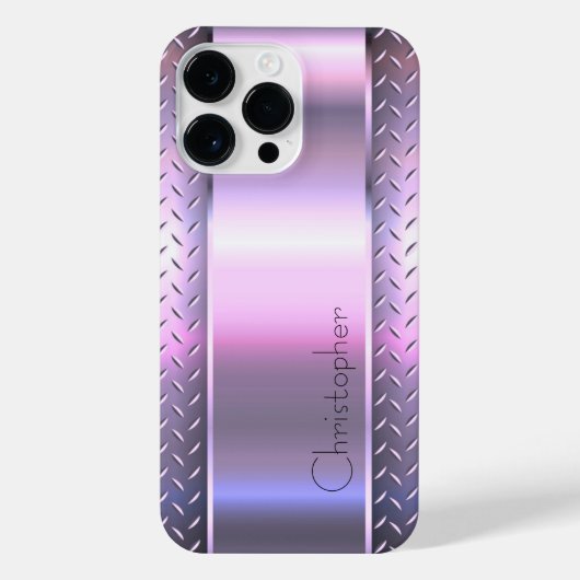 Titan Pink Silber Edelstahl-Druck iPhone Hülle (Rückseite)