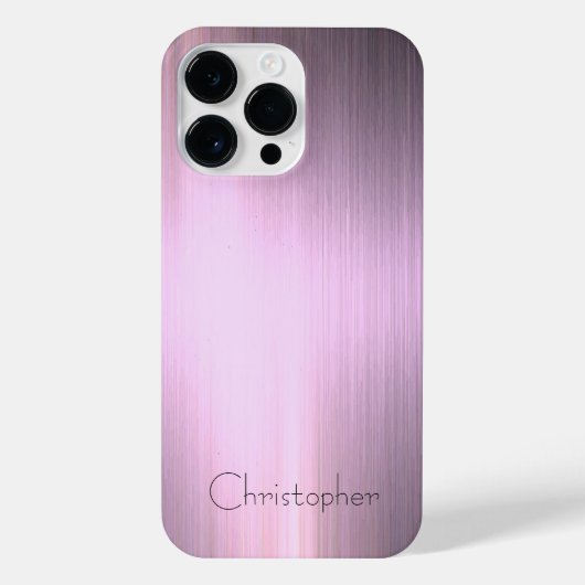 Titan Pink Silber Edelstahl-Druck iPhone Hülle (Rückseite)