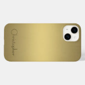 Titan poliertes Gold Radial und Metallic Case-Mate iPhone Hülle (Rückseite (Horizontal))