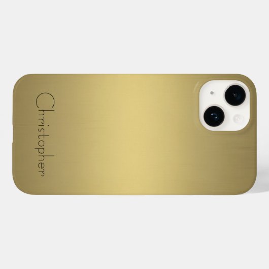 Titan poliertes Gold Radial und Metallic Case-Mate iPhone Hülle (Rückseite (Horizontal))