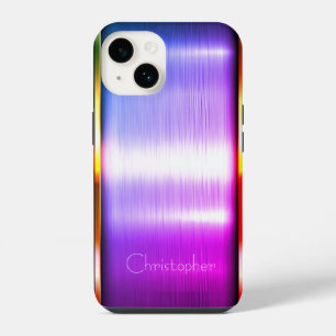 Titan Poliertes violettes Radial Metallic iPhone 1 14 Hülle