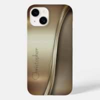 Titan Polished Bronze Radial Metallic iPhone 15