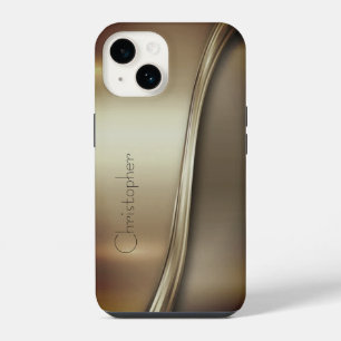 Titan Polished Bronze Radial Metallic iPhone 15 14 Hülle