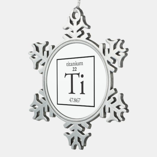 Titan Schneeflocken Zinn-Ornament (Rechts)