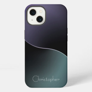Titan Schwarz Stainless Steel Druck iphone 15 13 Hülle