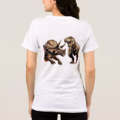 🦖 Titan T-Rex Showdown - Ultimate Dinosaur T-Shir Tri-Blend Shirt (Rückseite)