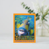 Titan Triggerfish, für das Kind, ein humorvoller - Postkarte (Stehend Vorderseite)