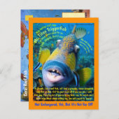 Titan Triggerfish, für das Kind, ein humorvoller - Postkarte (Vorne/Hinten)
