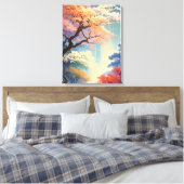 Titan-Turm: Ein majestätischer Baum im Wald Leinwanddruck (Insitu (Schlafzimmer))