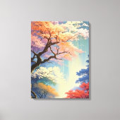 Titan-Turm: Ein majestätischer Baum im Wald Leinwanddruck (Vorderseite)