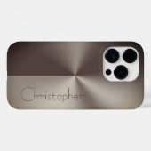 Titanbraun, farblos Case-Mate iPhone hülle (Rückseite (Horizontal))