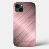 Titanbronze Edelstahl Drucktelefon 15 Case-Mate iPhone Hülle (Rückseite)