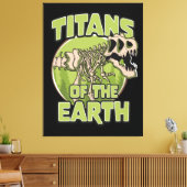 Titanen des Erdlogos Leinwanddruck (Insitu (Wohnzimmer))
