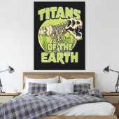 Titanen des Erdlogos Leinwanddruck (Insitu (Schlafzimmer))