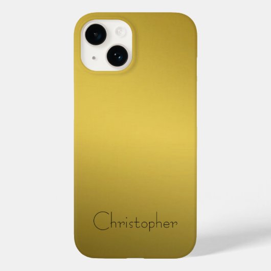 Titangold Edelstahl-Druck 15 Case-Mate iPhone Hülle (Rückseite)