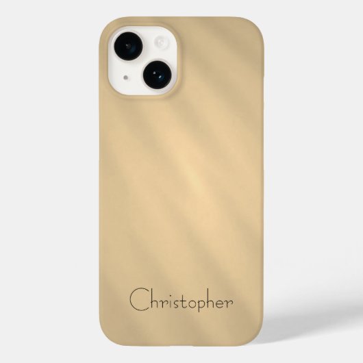 Titangold Edelstahl Drucktelefon 15 Case-Mate iPhone Hülle (Rückseite)