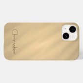 Titangold Edelstahl Drucktelefon 15 Case-Mate iPhone Hülle (Rückseite (Horizontal))