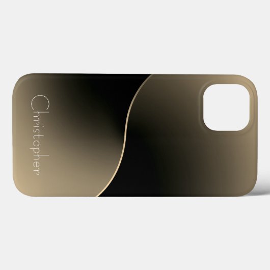 Titangold Edelstahl Drucktelefon 15 Case-Mate iPhone Hülle (Rückseite (Horizontal))