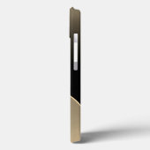 Titangold Edelstahl Drucktelefon 15 Case-Mate iPhone Hülle (Rückseite / Links)