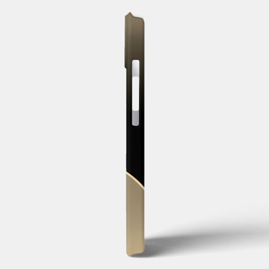 Titangold Edelstahl Drucktelefon 15 Case-Mate iPhone Hülle (Rückseite / Links)