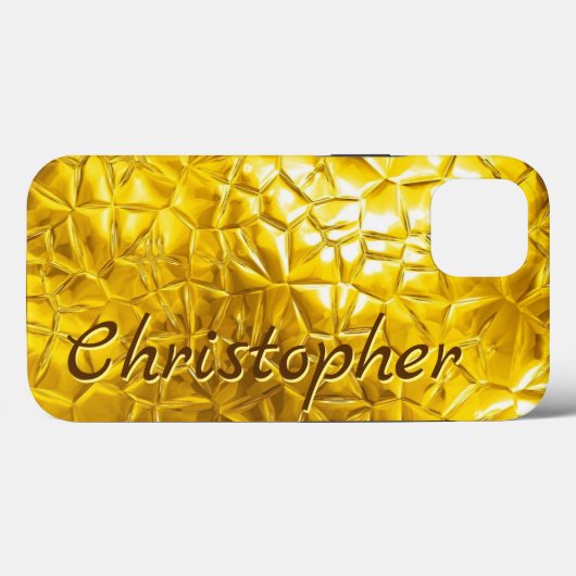 Titangold Edelstahl Metallic Case-Mate iPhone Hülle (Rückseite (Horizontal))