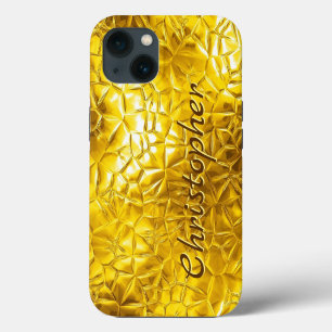 Titangold Edelstahl Metallisch iPhone 13 Hülle
