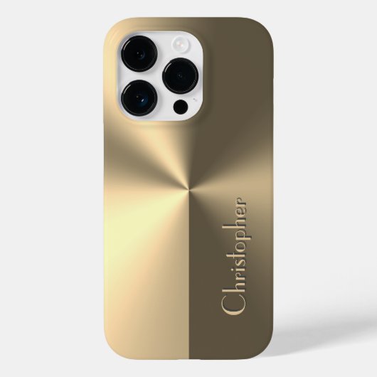 Titangold-Edelstahlprint Case-Mate iPhone Hülle (Rückseite)