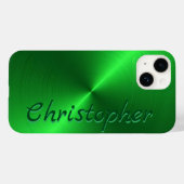 Titangrün Edelstahl-Metallic Case-Mate iPhone Hülle (Rückseite (Horizontal))
