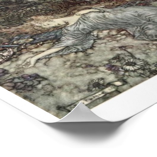 Titania Asleep Poster (Ecke)