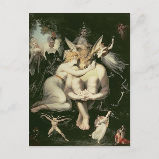 Titania Awakes, umgeben von Attendant Postkarte (Vorderseite)