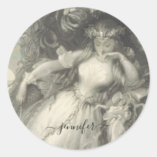 Titania Ein Sommernachtstraum Runder Aufkleber