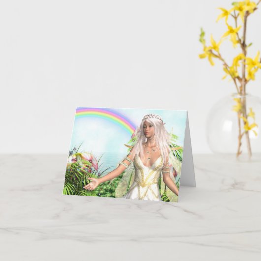 Titania Fairy Note Card Karte (Gelbe Blume)