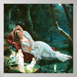 Titania Schlafen im Mondschein - Simmons Art Poster