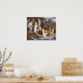 Titania und Bottom, Sommernachtstraum Poster (Küche)