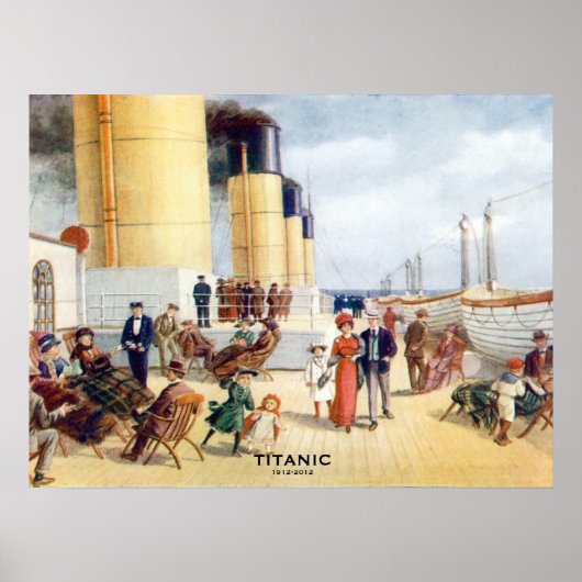 Titanic 100 Jahre Jubiläum Farbe Boat Deck Bild Poster (Vorne)