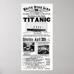 Titanic 3rd Class Advertising Poster